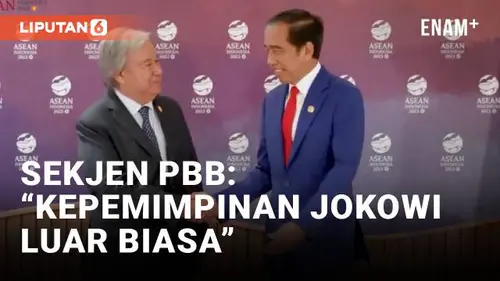 VIDEO: Saat Jokowi Dipuji Sekjen PBB Antonio Gutterres
