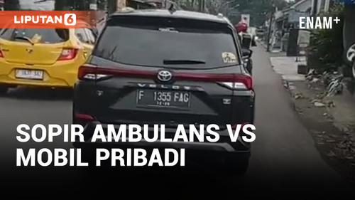 VIDEO: Lagi, Mobil Pribadi Sengaja Halangi Ambulans di Jalan