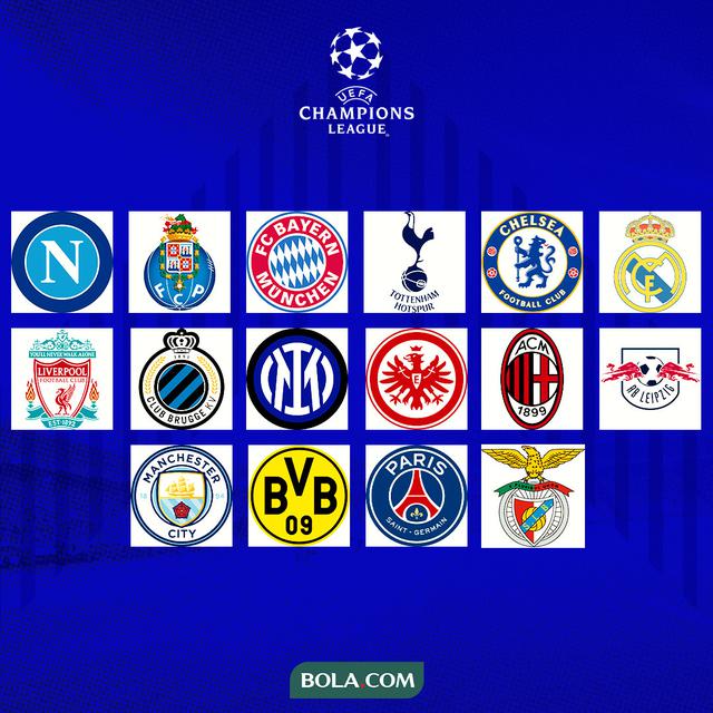 Cover Alternatif Logo 16 Tim Lolos Liga Champions 2022/2023