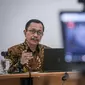 Ketua Komnas HAM RI Ahmad Taufan Damanik saat konferensi pers terkait Rancangan Perpres tentang tugas TNI dalam mengatasi terorisme di Kantor Komnas HAM, Jakarta, Rabu (24/6/2020). Komnas HAM memastikan Rancangan Perpres itu berlandaskan konsep criminal justice system. (Liputan6.com/Faizal Fanani)