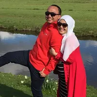 Nuri Maulida dan Pandu Kesuma saat berliburan di Belanda. (via Instagram.com)