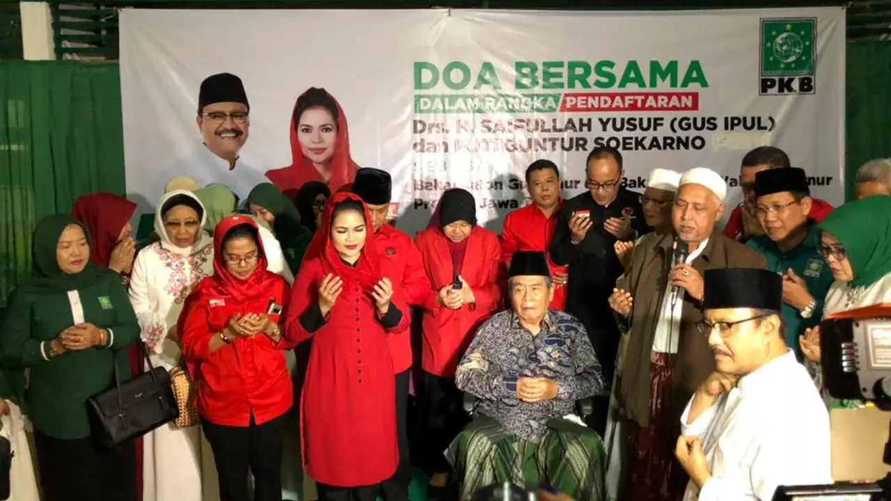 Pasangan Gus Ipul-Puti Guntur Soekarno. (Liputan6.com/Dian Kurniawan)