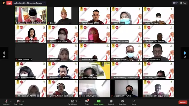 Acara Diskusi Publik Memperingati Hari Sumpah Pemuda 2021 di Jakarta, Kamis (28/10/2021).