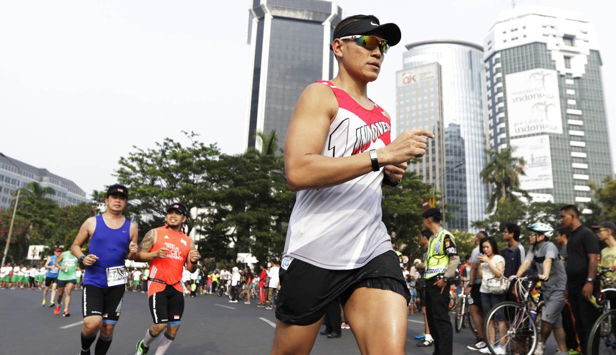 Mandiri Jakarta Marathon 2015 merupakan ajang tahunan yang sudah digelar sejak 2013. (Bola.com/Vitalis Yogi Trisna)