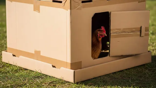 Desain Kandang Ayam dari Kardus Bekas