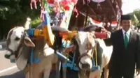 Gerobak Sapi Iringi Pelantikan Anggota DPRD Yogyakarta