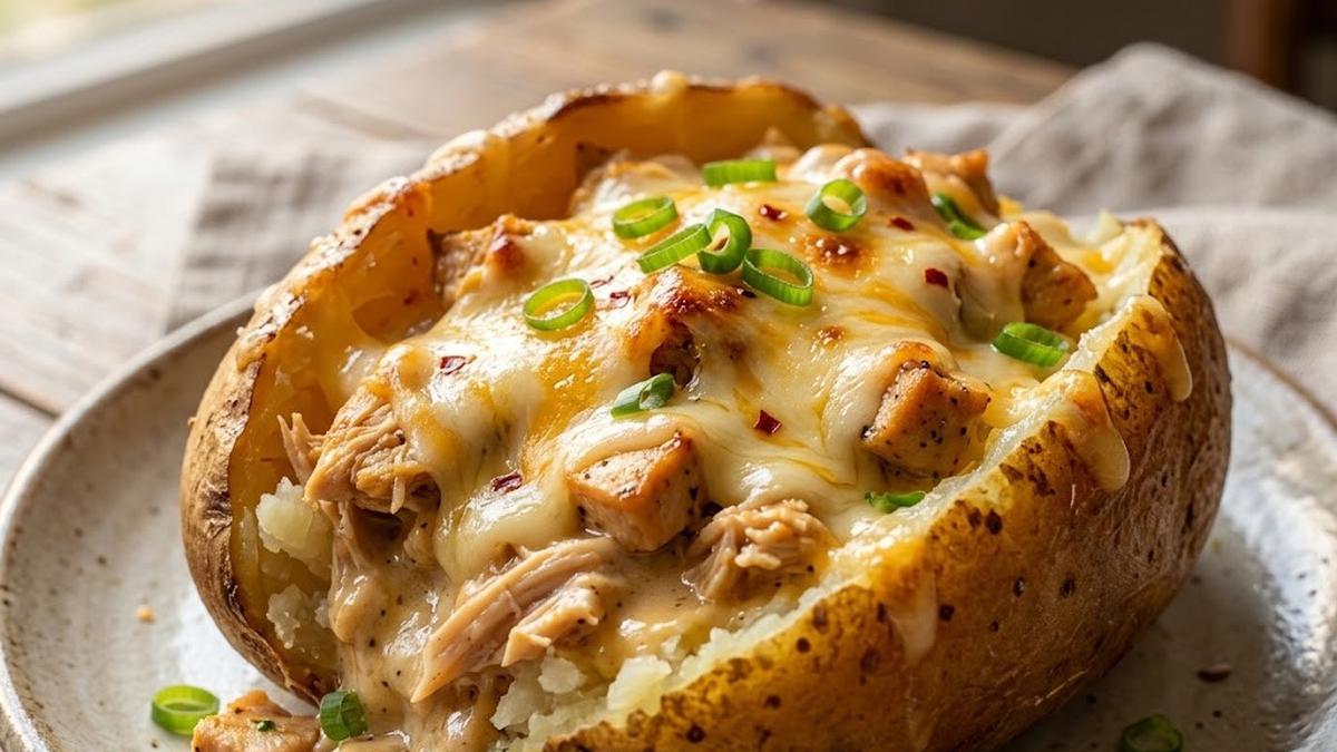 Resep Baked Potato Isi Ayam Creamy Keju, Gurih dan Lumer