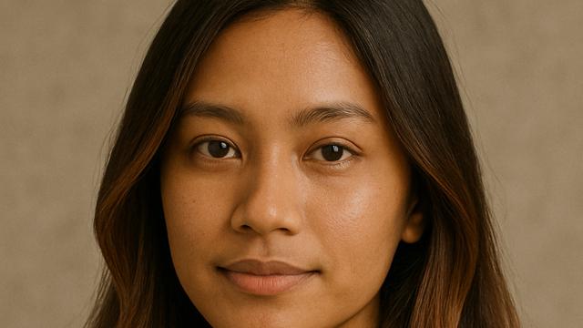 Ilustrasi Model Rambut Golden Brown Ombre/AI