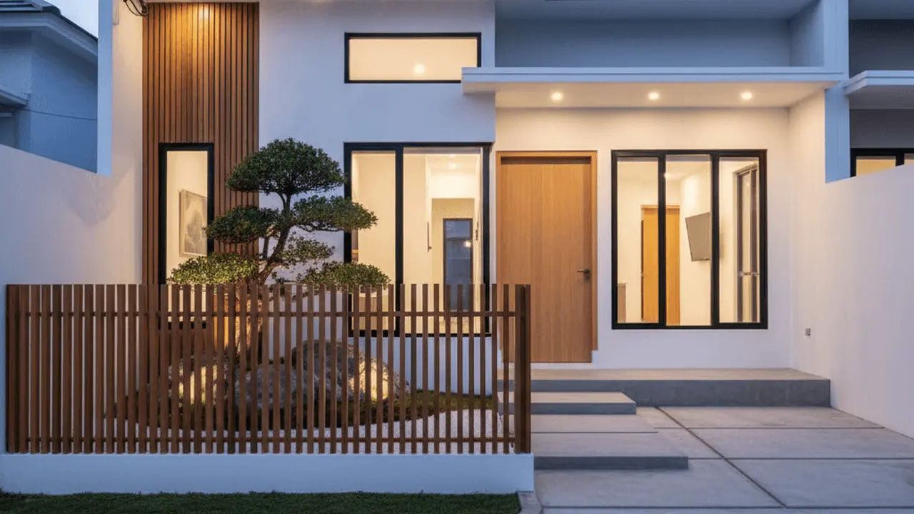 Fasad Rumah Kecil agar Tetap Terlihat Mewah. Gemini