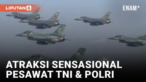 VIDEO: Upacara HUT ke-78 RI, TNI-Polri Sajikan Atraksi Pesawat dan Helikopter