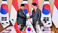 Presiden Korea Selatan (Korsel) Lee Jae Myung saat bertemu dengan Presiden Prabowo Subianto di Istana Kepresidenan Republik Korea, Cheong Wa Dae (Blue House), Seoul. (Foto: Biro Pers Sekretariat Presiden).