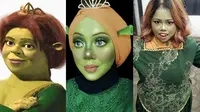6 Potret Cewek Dandan Bak Putri Fiona Istri Shrek, Cosplay Kekeyi Kocak (IG/queenofluna/rahmawatikekeyiputricantikka23)