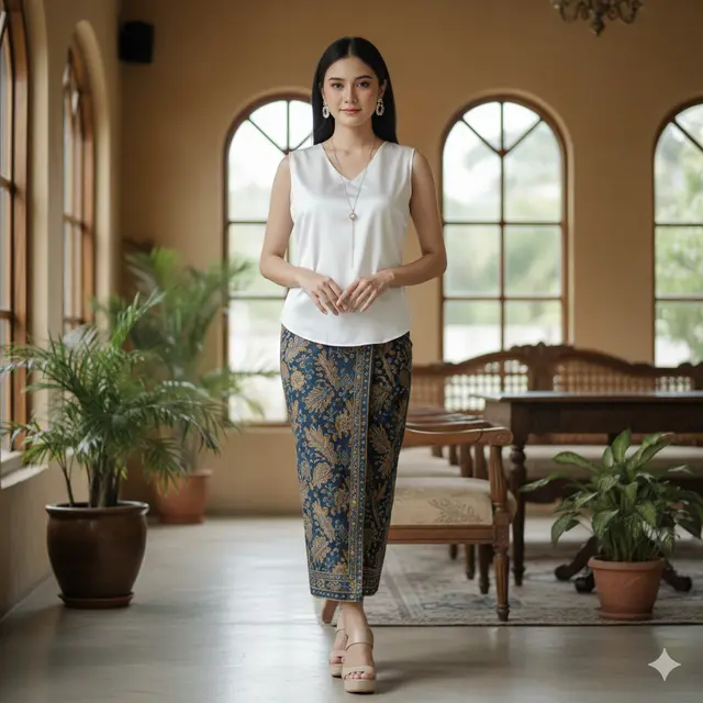 Model Baju yang Cocok dengan Rok Batik Midi