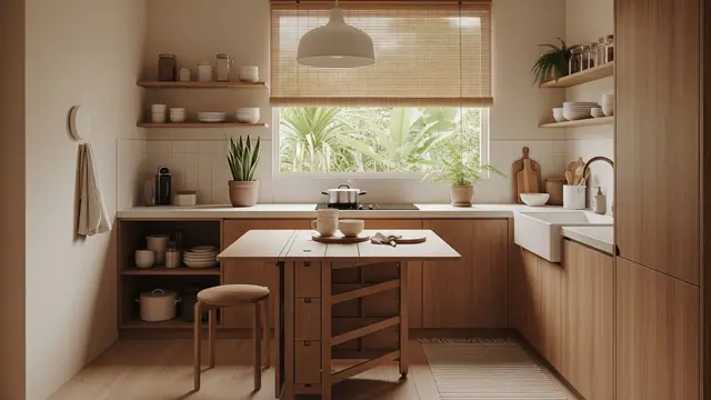 Desain Dapur Gaya Japandi untuk Ruang Kecil dengan Anggaran Rp10 Juta /Ilustrasi gambar AI
