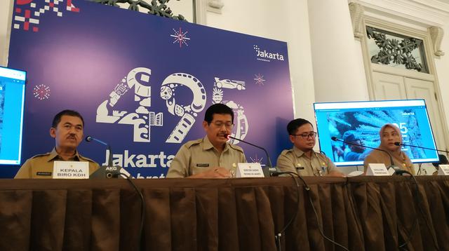 Sekretaris Daerah Provinsi DKI Jakarta Marullah Matali di Balairung, Balaikota Jakarta, Senin (23/5/2022). (Liputan6.com/Winda Nelfira)