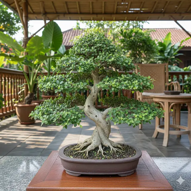 Jenis Pohon Kecil Berdaun Indah untuk Teras Rumah (Foto: Gemini AI)