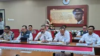 Konferensi pers dugaan korupsi dan tindak pidana pencucian uang (TPPU) dalam pengadaan pasokan batu bara untuk PLTU. (Rifqy Alief Abiyya/Liputan6.com)