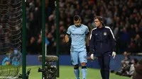 Aguero Alami Cedera Saat Manchester City Berhadapan Everton