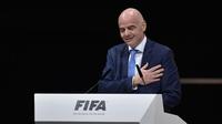 Gianni Infantino terpilih sebagai Presiden FIFA 2016-2020 dalam Kongres Luar Biasa FIFA di Zurich, Jumat (26/2/2016). (AFP/Fabrice Coffrini)