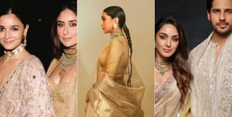 Gaya Aktris Bollywood Dibalut Sari Modern di Acara Pranikah Radhika Merchant dan Anant Ambani . [Instagram]
