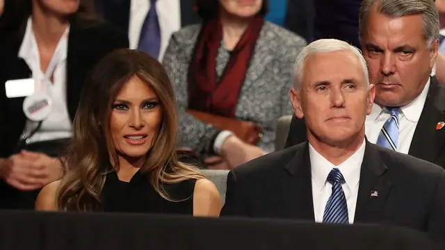 Tim Kaine dan Melania Trump