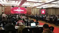 Konsolidasi KPU untuk finalisasi Daftar Pemilih Tetap, tinggal 0.02 % data yang belum sinkron. Foto: liputan6.com/ajang nurdin&nbsp;