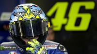 STRES - Valentino Rossi menilai balapan di luar Eropa memicu tingkat stress lebih tinggi dibanding seri balapan di Benua Biru. (Reuters/Max Rossi)