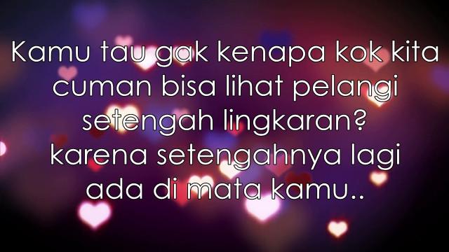 Kata kata romantis Pelangi