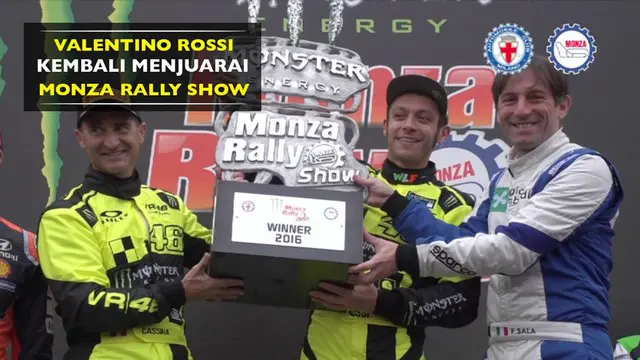 Legenda MotoGP, Valentino Rossi, berhasil meraih gelar juara untuk kelima kalinya pada ajang Monza Rally Show, di sirkuit Monza, Italia.