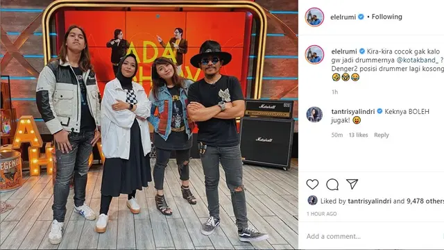 El Rumi - Personel band Kotak (Foto: Instagram/@elelrumi)