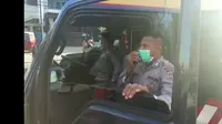 Tangkapan layar video viral polisi Ancam Pukul rotan warga yang langgar aturan PSBB (Istimewa)