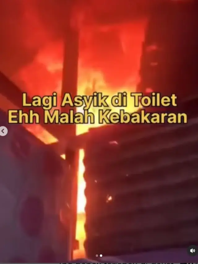 Momen Pemuda Masih di Toilet saat Kebakaran, Netizen: Kameramen Selalu Selamat