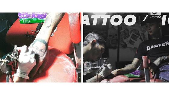 Heboh Tato Wajah Ahok di Tangan Young Lex