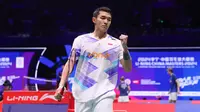 Tunggal putra Indonesia Jonatan Christie mengalahkan pemain tuan rumah Lu Guang Zu pada babak 16 besar&nbsp;China Masters 2024.&nbsp;Jonatan menang straight game 21-8 dan 21-19 di Shenzhen Gymnasium, Kamis (21/11).&nbsp;(foto: PP PBSI)