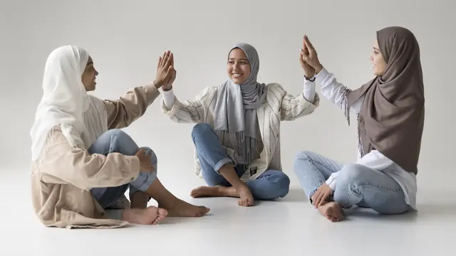Ilustrasi silaturahmi, muslimah, Islami