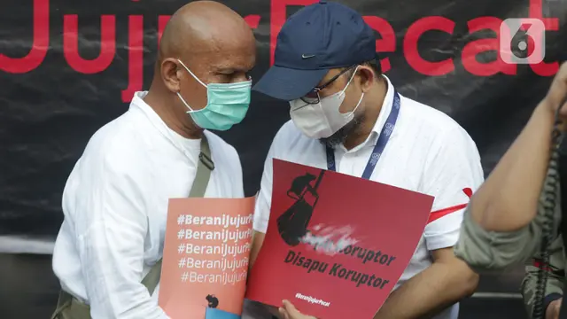 Aksi Unjuk Rasa Pegawai KPK Nonaktif Bersama Pegiat Anti Korupsi
