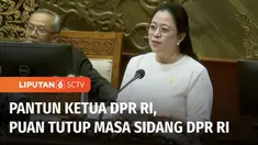 Ketua DPR RI, Puan Maharani menutup masa sidang ke-3 tahun 2023-2024 dalam Rapat Paripurna pada Selasa siang, di Gedung DPR RI. Dalam kesempatan tersebut, Puan berpantun mengajak rakyat Indonesia menyalurkan hak pilihnya dan menjunjung tinggi persatu...