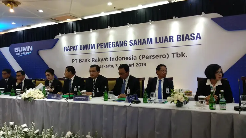 RUPSLB PT BRI (Persero) Tbk, Kamis (3/1/2019).