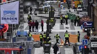 Truk Hantam Kerumunan Orang, 3 Pejalan Kaki Tewas di Stockholm (Jonathan NACKSTRAND / AFP)