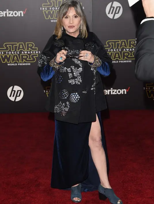 “Selama hidupnya, ibuku bertarung mengatasi kecanduannya pada narkoba. Bahkan ia juga meninggal dunia karena itu,” tutur Billie Lourd pada People.(AFP/Bintang.com)