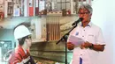 Dirut Pertamina, Dwi Soejipto memberikan sambutan saat pengoperasian jaringan distribusi gas bumi (jargas) untuk rumah tangga di Desa Jaya Mukti, Cikarang, Bekasi, Kamis (3/3/2016). (Liputan6.com/Yoppy Renato)