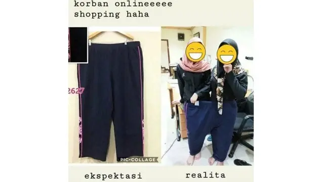 6 Momen Apes Beli Celana Online Ini Tak Sesuai Ekspektasi