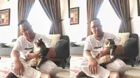 7 potret kedekatan ayah dan kucing (Sumber: Twitter/aliamelorr)