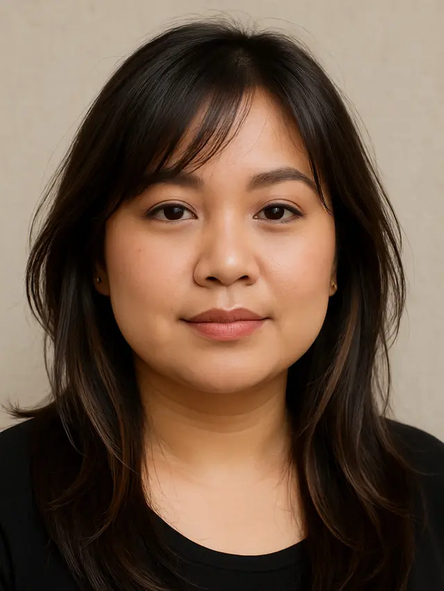 Model Rambut Layer Panjang Wajah Bulat untuk Usia 30-an (Foto: ChatGPT)