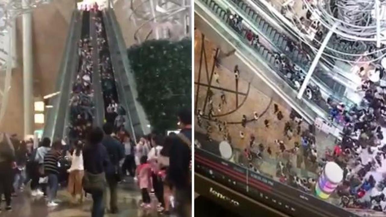 Detik-Detik Eskalator Berubah Arah dengan Cepat, 18 Orang Terluka