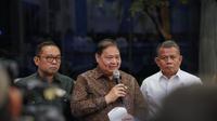 Menteri Koordinator Bidang Perekonomian Airlangga Hartarto menyoroti bahwa pemberlakuan tarif yang dikenakan pada Indonesia merupakan angka terendah diantara negara kawasan ASEAN lainnya, serta sejumlah negara pesaing komoditas ekspor. (Dok. Kemenko Perekonomian)