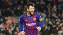 3. Lionel Messi – Striker berdarah Argentina ini telah meraih banyak gelar bersama Barcelona. Total 33 trofi yang dipersembahkannya untuk Blaugrana. (AFP/Josep Lago)