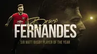 Bruno Fernandes jadi pemain terbaik Manchester United (MU) 2019/2020. (Dok MU)