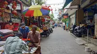 Suasana kawasan Pasar Petak Sembilan di Desa Wisata Pecinan Glodok. (Liputan6.com/Dinny Mutiah)