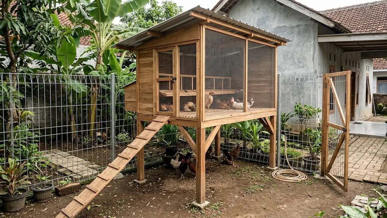 9 Model Kandang Ayam Panggung Biar Aman dari Banjir dan Predator